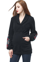 Load image into Gallery viewer, Kimi + Kai Maternity &quot;Nellie&quot; Shawl Collar Sweatshirt
