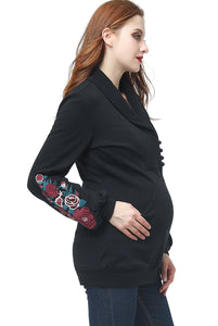 Kimi + Kai Maternity "Nellie" Shawl Collar Sweatshirt