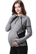 Load image into Gallery viewer, Kimi + Kai Maternity &quot;Dakota&quot; Colorblock Nursing Active Hoodie