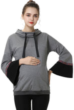 Load image into Gallery viewer, Kimi + Kai Maternity &quot;Layla&quot; Nursing Embroidery Active Hoodie