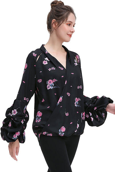 Kimi + Kai Maternity "Brooklyn" Nursing Floral Print Blouse