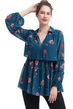 Kimi + Kai Maternity "Coco" Nursing Floral Print Blouse