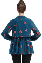 Kimi + Kai Maternity "Coco" Nursing Floral Print Blouse