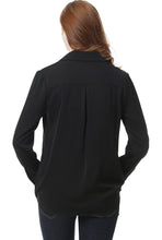 Load image into Gallery viewer, Kimi + Kai Maternity &quot;Brook&quot; Surplice Drape Front Nursing Blouse