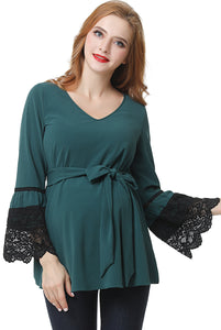 Kimi + Kai Maternity "Clara" Peasant Blouse