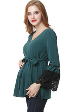 Load image into Gallery viewer, Kimi + Kai Maternity &quot;Clara&quot; Peasant Blouse