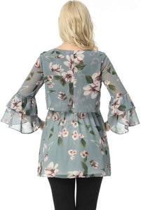 Kimi + Kai Maternity "Audrey" Nursing Floral Print Blouse