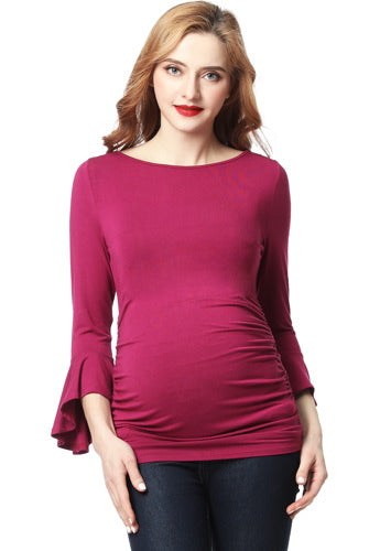 Kimi + Kai Maternity "Andrea" Ruched Top