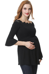 Kimi + Kai Maternity "Melisende" Off the Shoulder Top