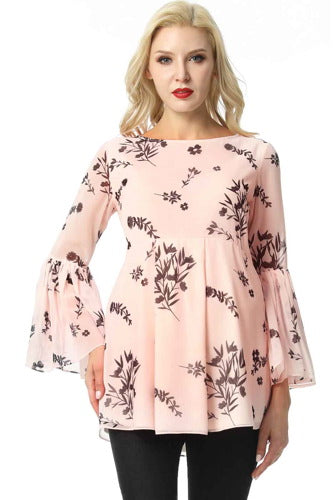 Kimi + Kai Maternity "Gesa" Floral Print Blouse