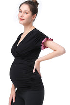Kimi + Kai Maternity "Gloria" Nursing Color Block Top
