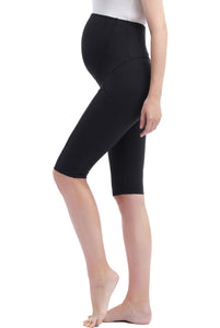 Kimi + Kai Maternity "Gwen" Belly Support Pocket Bike Shorts (12" Inseam)