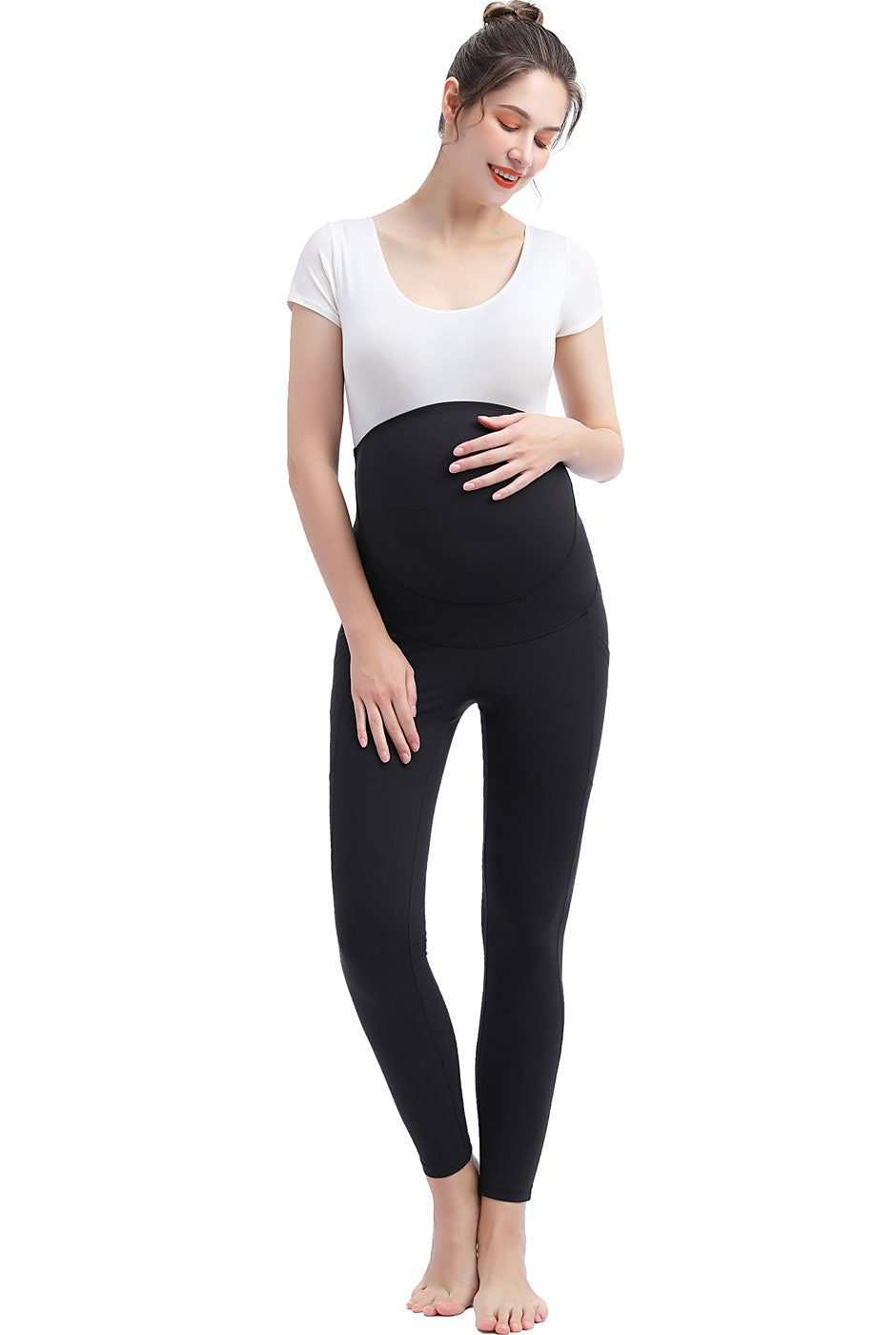 Kimi + Kai Maternity Sol Belly & Back Support Pocket Leggings (26 Inseam)