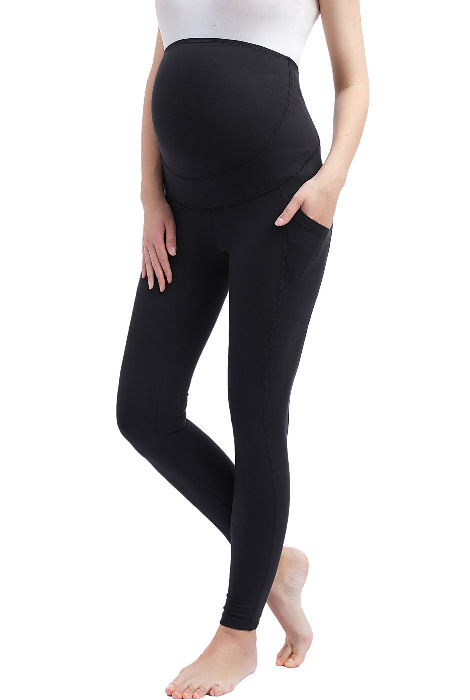 Kimi + Kai Maternity Joi Belly & Back Support Pocket Maternity Leggings (28" Inseam)
