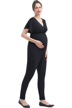 Load image into Gallery viewer, Kimi + Kai Maternity &quot;Lue&quot; V-Neck Nursing Jumpsuit