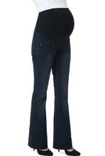 Load image into Gallery viewer, Kimi + Kai Maternity &quot;Leni&quot; Modern Boot Cut Denim Jeans