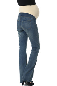 Kimi + Kai Maternity "Leni" Modern Boot Cut Denim Jeans