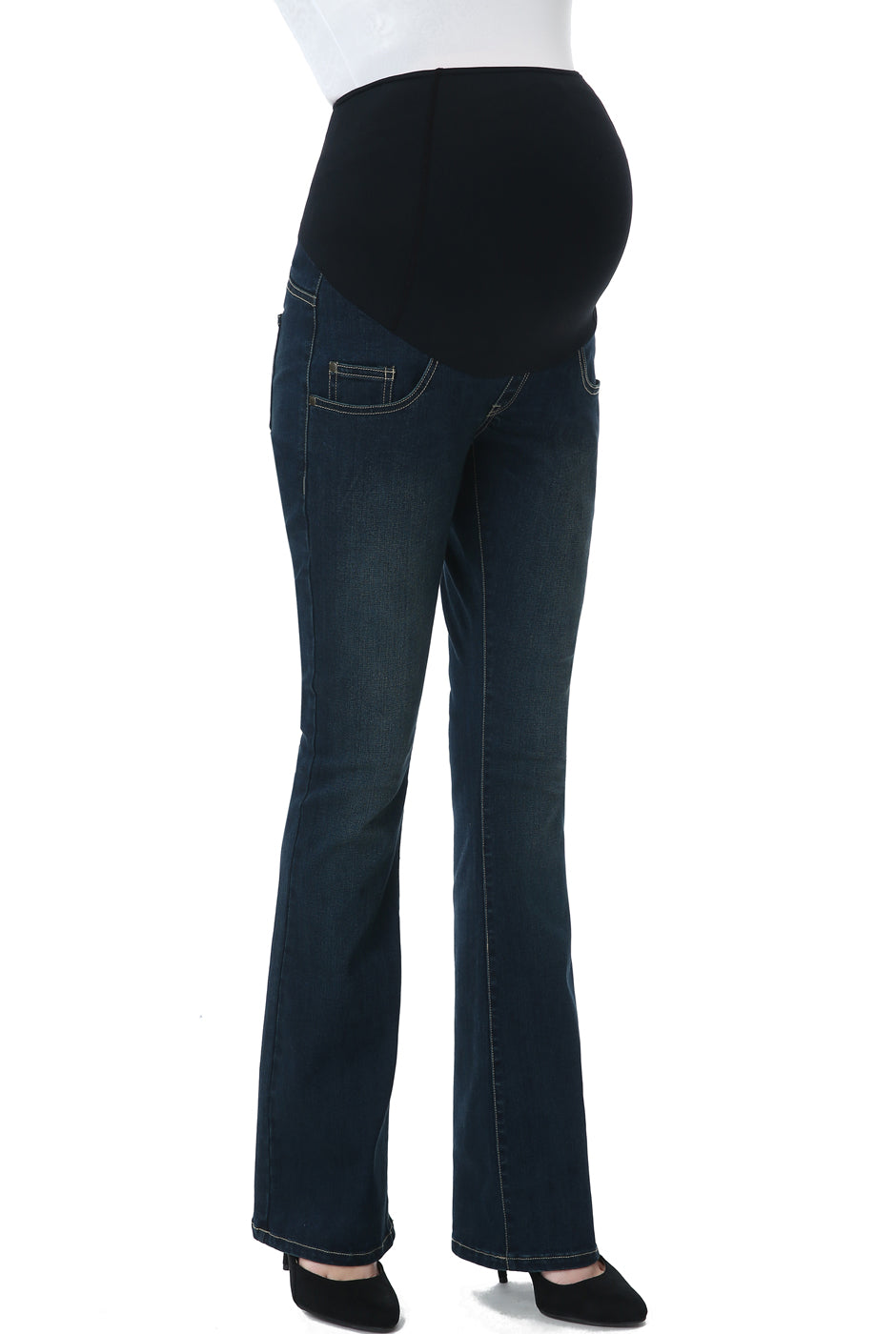 Kimi + Kai Maternity Modern Boot Cut Denim Jeans
