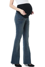 Load image into Gallery viewer, Kimi + Kai Maternity &quot;Dixie&quot; Flare Leg Denim Jeans