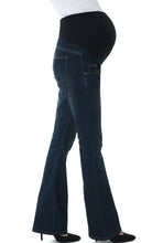 Load image into Gallery viewer, Kimi + Kai Maternity &quot;Dixie&quot; Flare Leg Denim Jeans