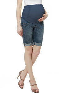 Kimi + Kai Maternity "Abbie" Denim Stretch Shorts