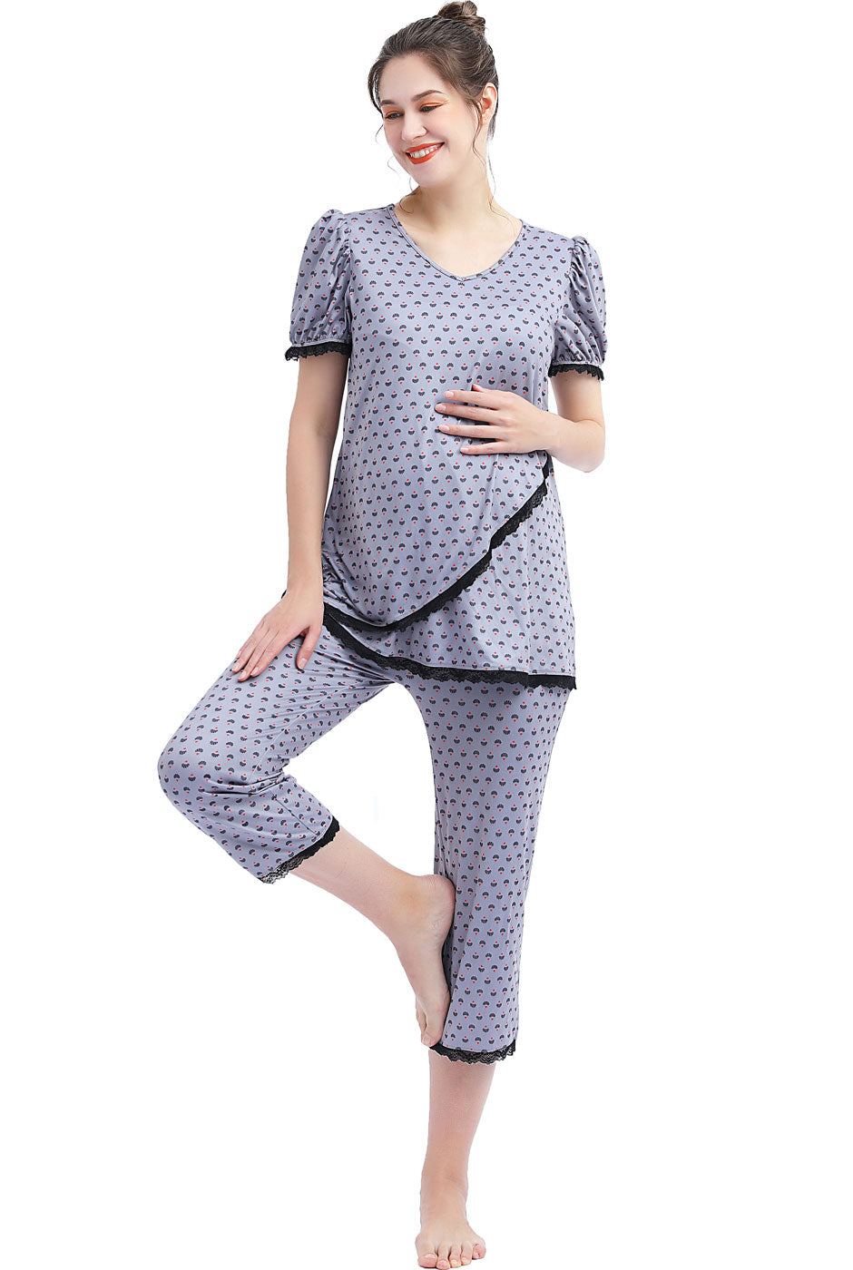 Kimi + Kai Maternity "Drew" Nursing Pajama Set