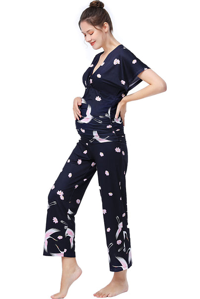 Kimi + Kai Maternity "Birdie" Nursing PJ Set