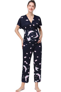 Kimi + Kai Maternity "Birdie" Nursing PJ Set