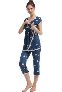 Kimi + Kai Maternity "Addison" Nursing PJ Set