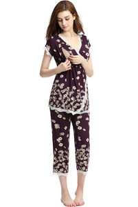 Kimi + Kai Maternity "Addison" Nursing PJ Set