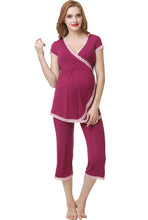 Load image into Gallery viewer, Kimi + Kai Maternity &quot;Cindy&quot; Nursing PJ Set