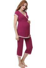 Load image into Gallery viewer, Kimi + Kai Maternity &quot;Cindy&quot; Nursing PJ Set