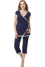 Load image into Gallery viewer, Kimi + Kai Maternity &quot;Cindy&quot; Nursing PJ Set