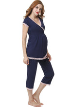 Load image into Gallery viewer, Kimi + Kai Maternity &quot;Cindy&quot; Nursing PJ Set