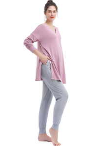 Kimi + Kai Maternity "Emilia" Nursing Lounge Sweatshirt & Joggers