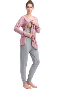 Kimi + Kai Maternity "Emilia" Nursing Lounge Sweatshirt & Joggers