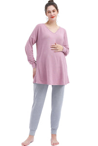 Kimi + Kai Maternity "Emilia" Nursing Lounge Sweatshirt & Joggers