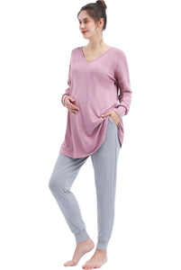 Kimi + Kai Maternity "Emilia" Nursing Lounge Sweatshirt & Joggers