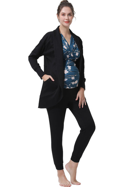 Kimi + Kai Maternity "Josie" Nursing Lounge Top, Joggers & Cardigan