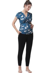 Kimi + Kai Maternity "Josie" Nursing Lounge Top, Joggers & Cardigan