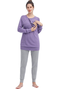 Kimi + Kai Maternity "Zoie" Nursing Lounge Sweatshirt & Joggers