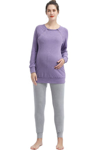 Kimi + Kai Maternity "Zoie" Nursing Lounge Sweatshirt & Joggers