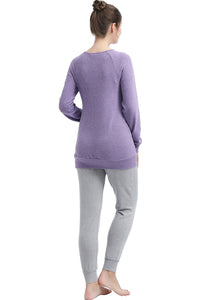 Kimi + Kai Maternity "Zoie" Nursing Lounge Sweatshirt & Joggers