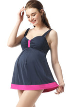 Load image into Gallery viewer, Kimi + Kai Maternity &quot;Jade&quot; Skirted Overlay One Piece Swim Bathing Suit