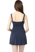 Load image into Gallery viewer, Kimi + Kai Maternity &quot;Julie&quot; Ruched Skirted One Piece Swim Bathing Suit