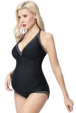 Load image into Gallery viewer, Kimi + Kai Maternity &quot;Macie&quot; UPF 50+ Maternity Halter One Piece Swimsuit