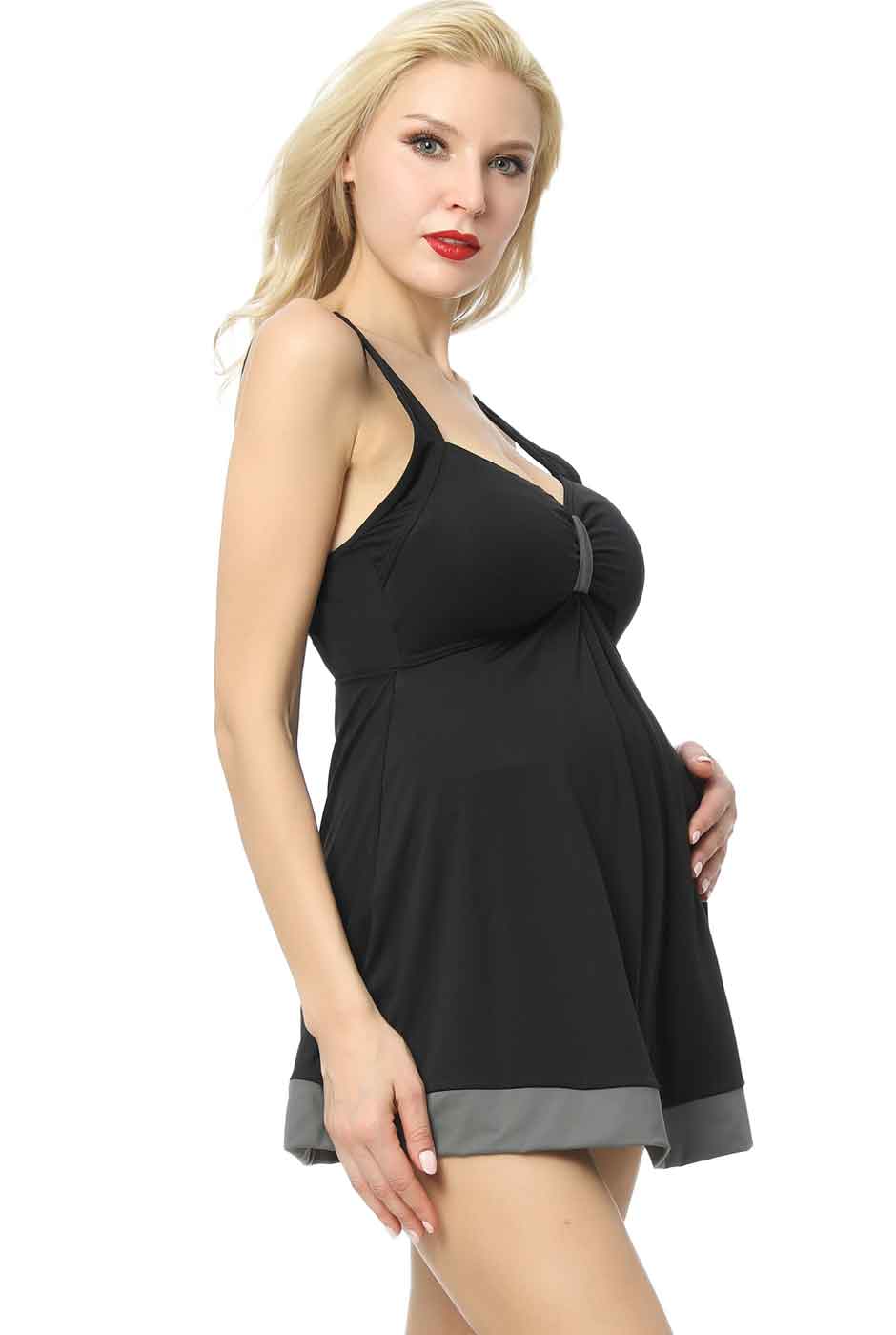 Kimi + Kai Maternity "Teresa" UPF 50+ One Piece Maternity Swim Dress