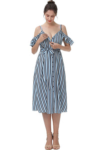 Kimi + Kai Maternity "Hayley"Nursing Button Front Dress