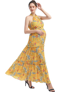 Kimi + Kai Maternity "Soleil" Floral Print Maxi Dress