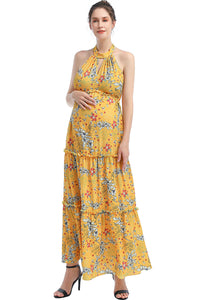 Kimi + Kai Maternity "Soleil" Floral Print Maxi Dress